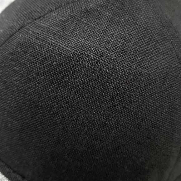 Black Linen KIPPAH Yarmulke Yarmulka Kippa Kipa Jewish Head Covering #4 - Picture 3 of 6